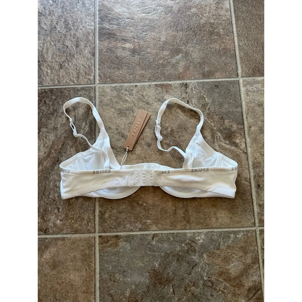 Skims Cotton Logo Underwire Demi Bra Marble Size 36A - Image 4