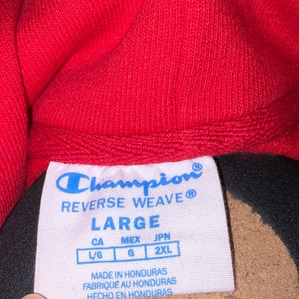 Champion Men's Vibrant Red Hoodie - Image 6