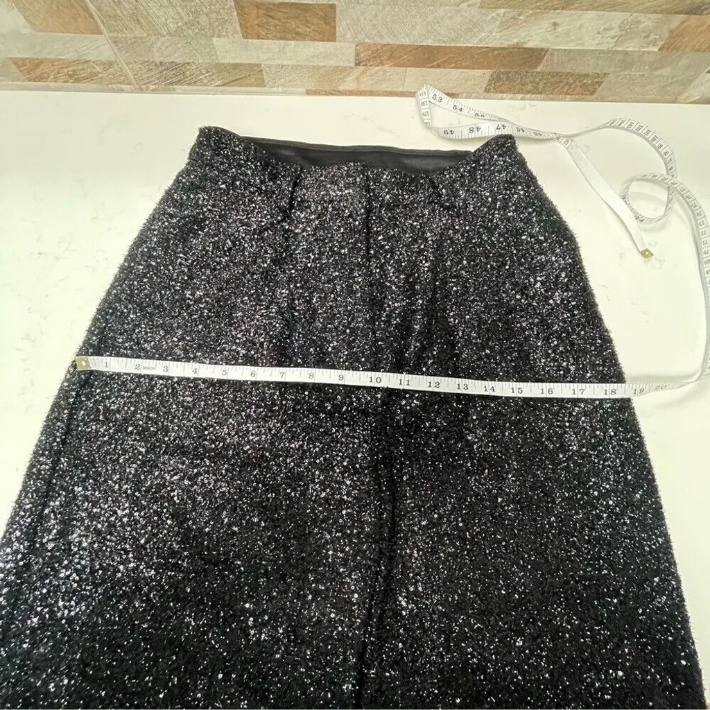 EXPRESS Women’s High Waisted Sequin Fussy Bermuda Shorts Black Size 2 - Image 10