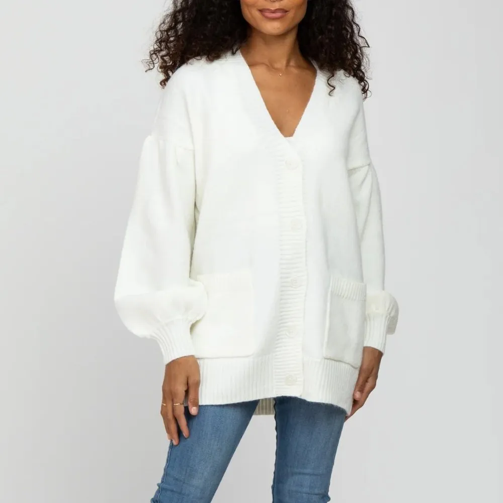 ee:some Puff Sleeve Pocket Cardigan Size undefined - Image 2