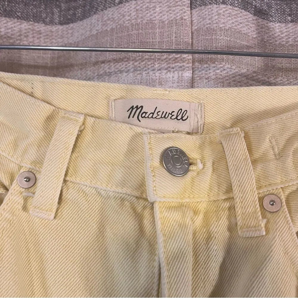 Madewell‎ Yellow Baggy Straight Jeans Size 25 - Image 4