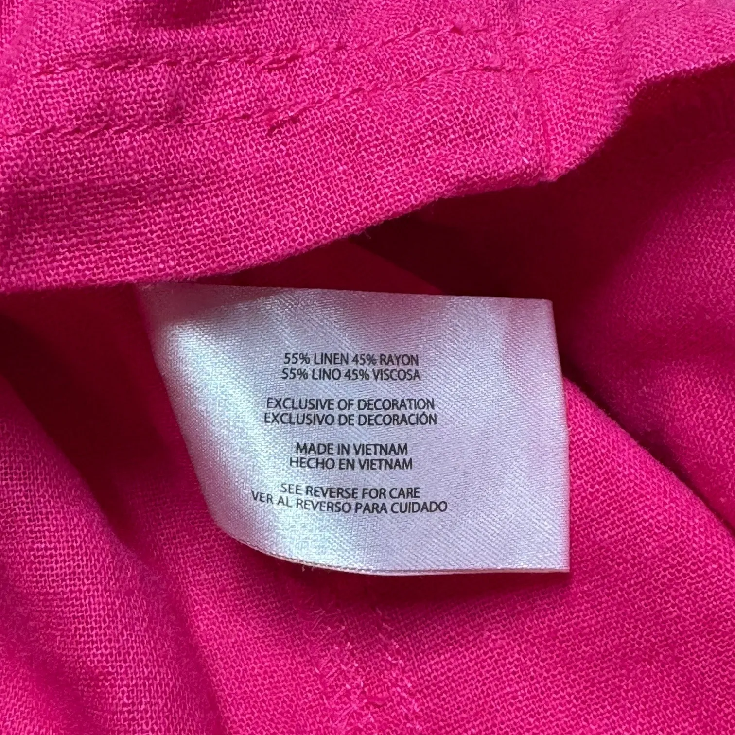 Gap Linen Pull On Tie waist Shorts Pink XS - Image 3