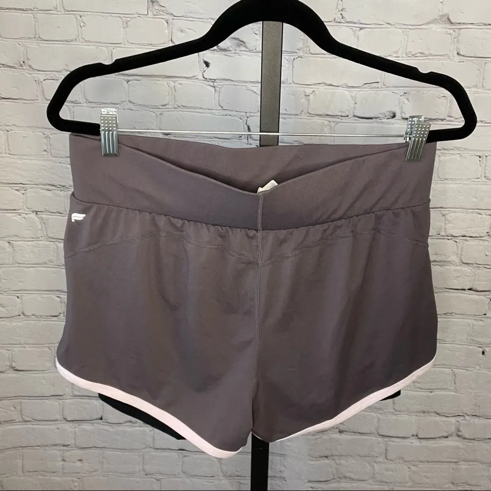 Fabletics Running Shorts with Built In Liner Size Extra Large Purple - Image 2