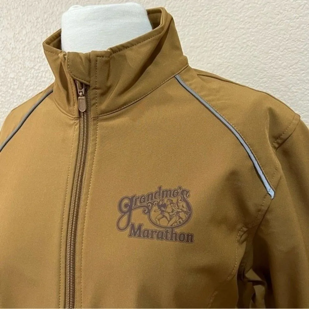 Harriton Grandmas Marathon Jacket Size Large Brown - Image 5