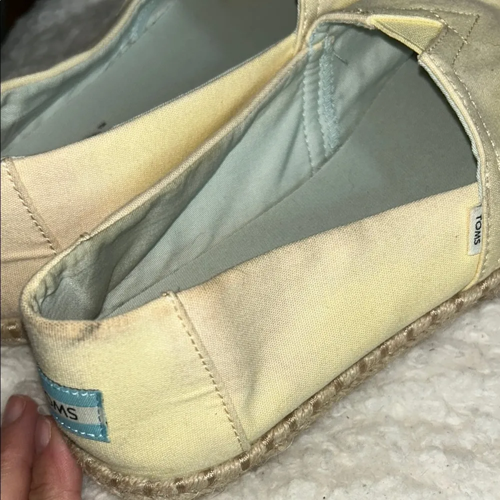 TOMS Light Yellow Espadrille Shoes - Image 13
