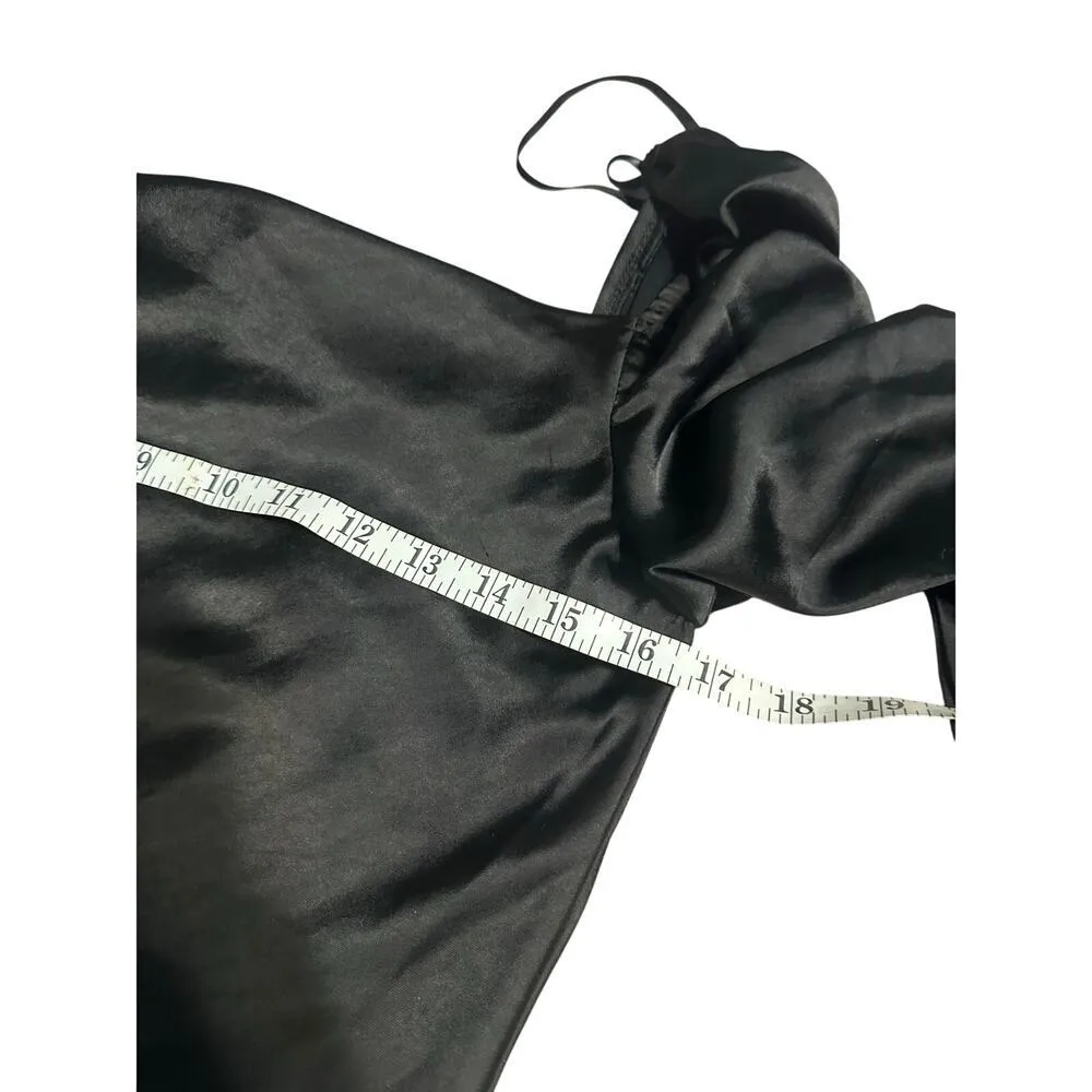 Princess Polly Satin Dress Size 6 Mini New Years Eve Cowl Neck Long Sleeve Party - Image 4