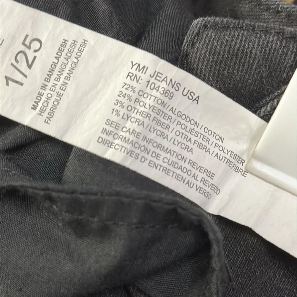 YMI Black Stretch Denim Super Skinny 5 Pocket Jegging USA Jeans 1 or 25 Waist - Image 8