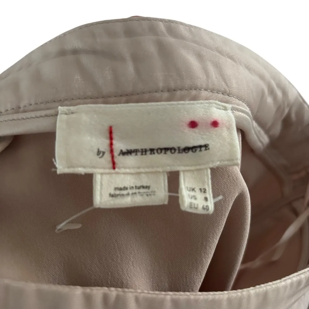 Anthropologie Sheer Beige Organza Maxi Length Skirt Size 8 - Image 7