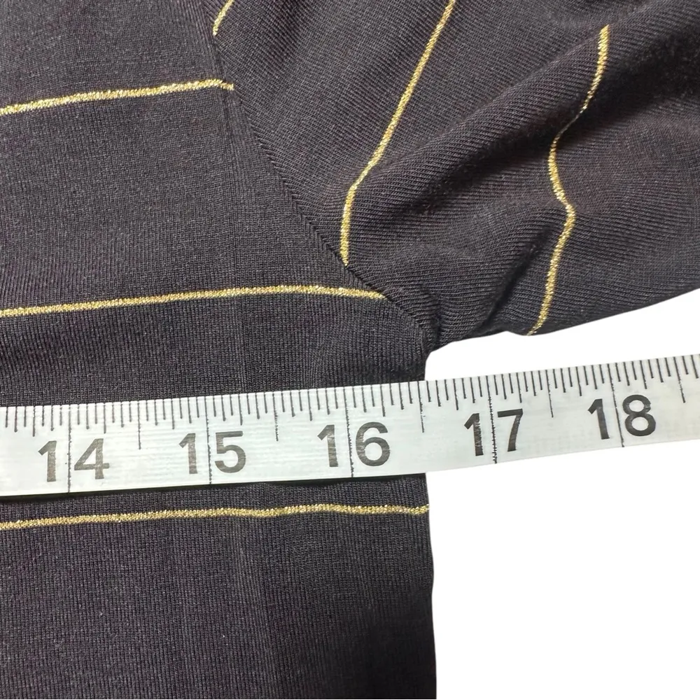 Matilda Jane Women’s ENJOY THE PARTY Top Peplum SMALL Sweater Black Gold Small - Image 4