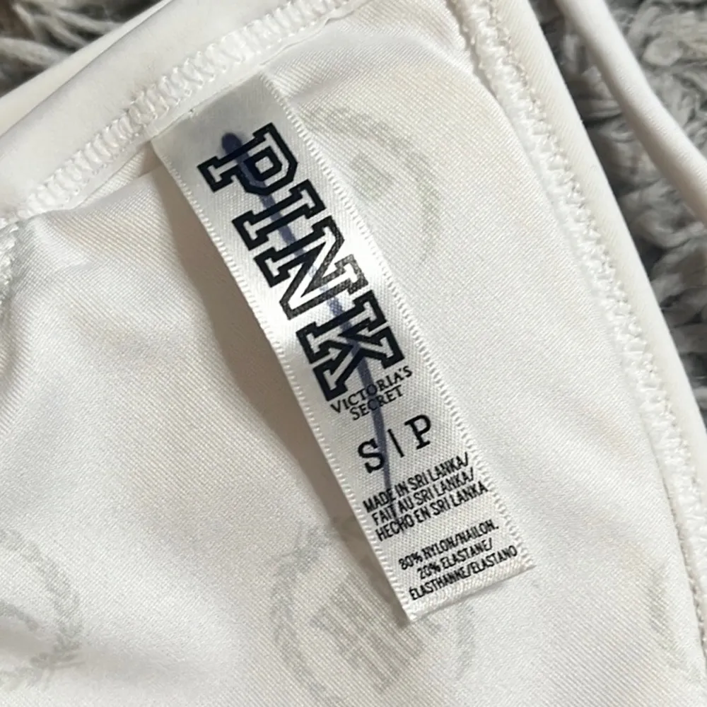 PINK Victoria’s Secret Bikini Top Swimsuit Swim White Pastel Sequins S Small - Image 6