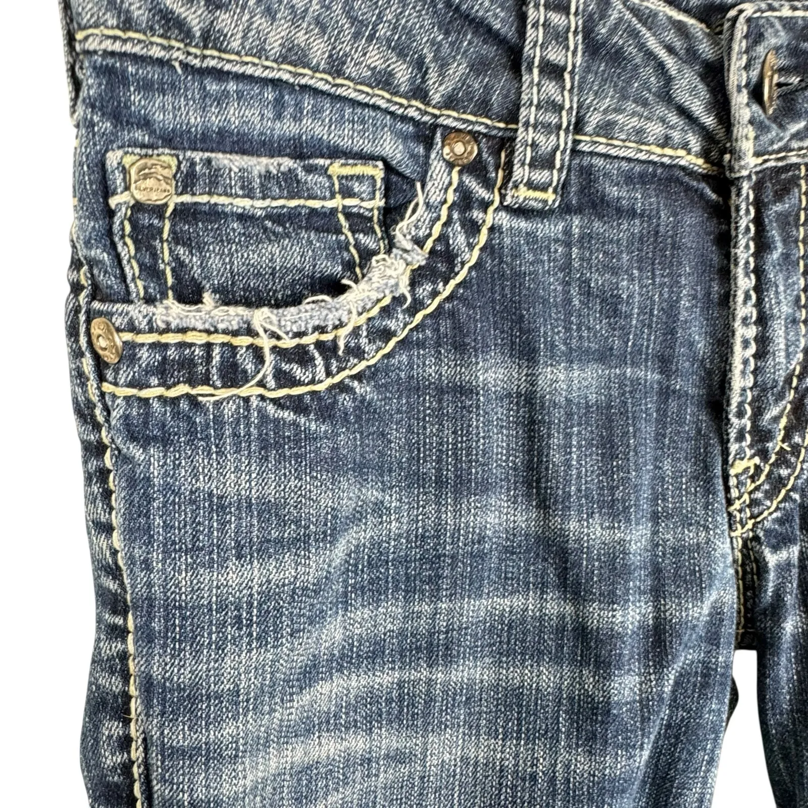 Silver Jeans Cotton Suki Capri Medium Wash Low Rise Cropped Jean Capris Size 27 - Image 3