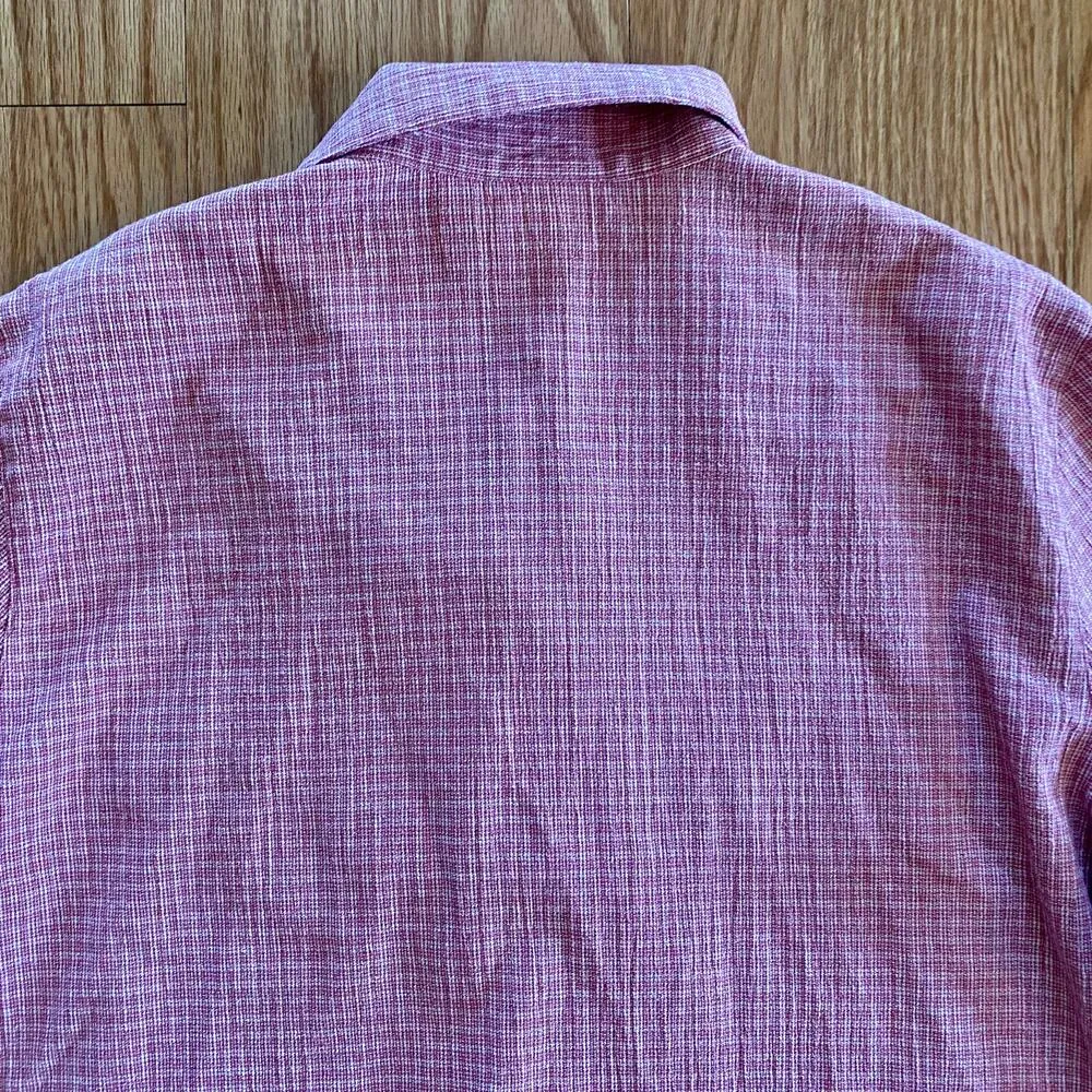 Koret Vintage Red Striped Gingham Beaded Top Womens Large - Image 7