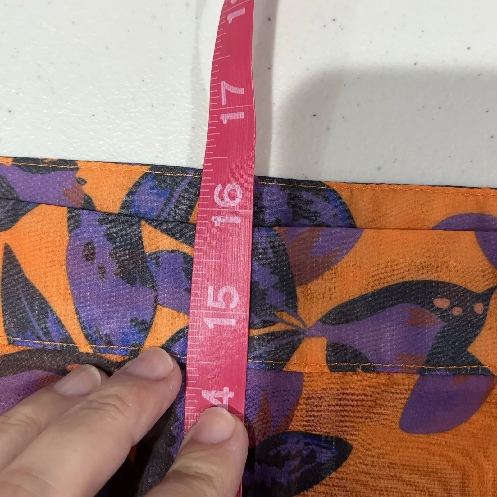 prettylittlething NWT Orange Floral Chiffon Beach Flare Pants Women's‎ Size 22 - Image 8