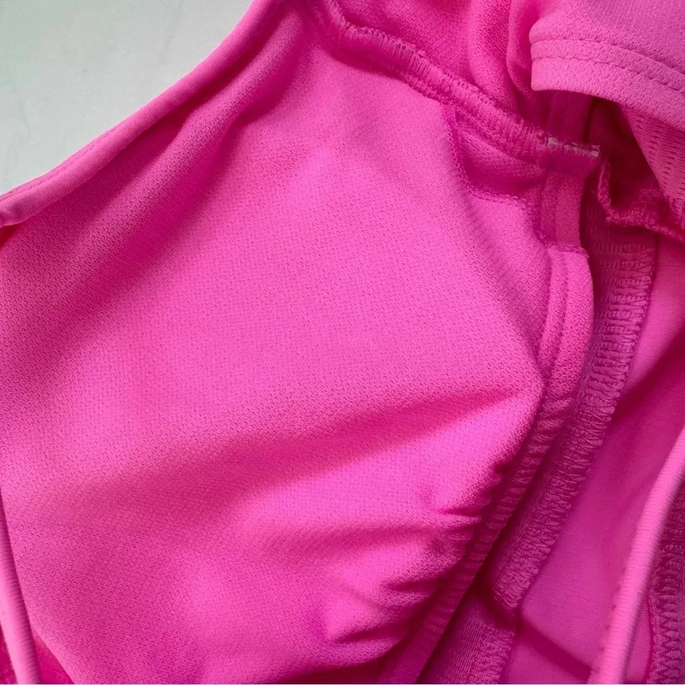 NWT Salt + Cove Not What It Seams Bikini Crop Top Peony Pink Size L Size L - Image 7