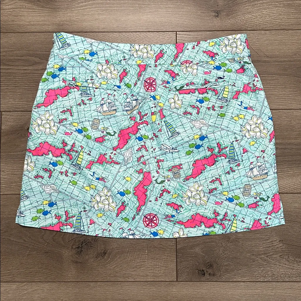 Vineyard Vines Golf Skort British Virgin Islands Multicolor Performance Skirt 14 - Image 3