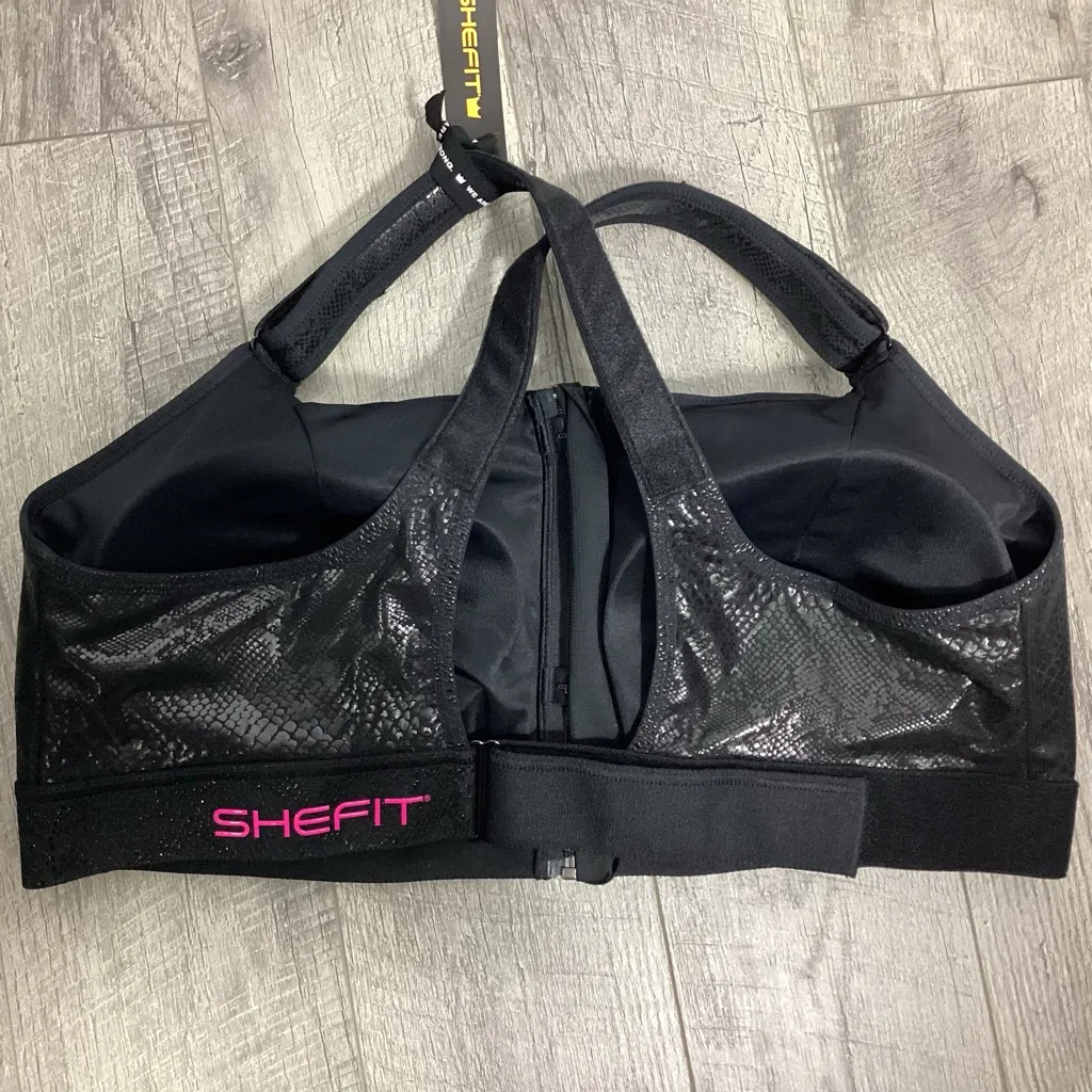 Shefit Ultimate Sports Bra Phantom Snakeskin Limited Edition Size 6Luxe NWT Black - Image 5