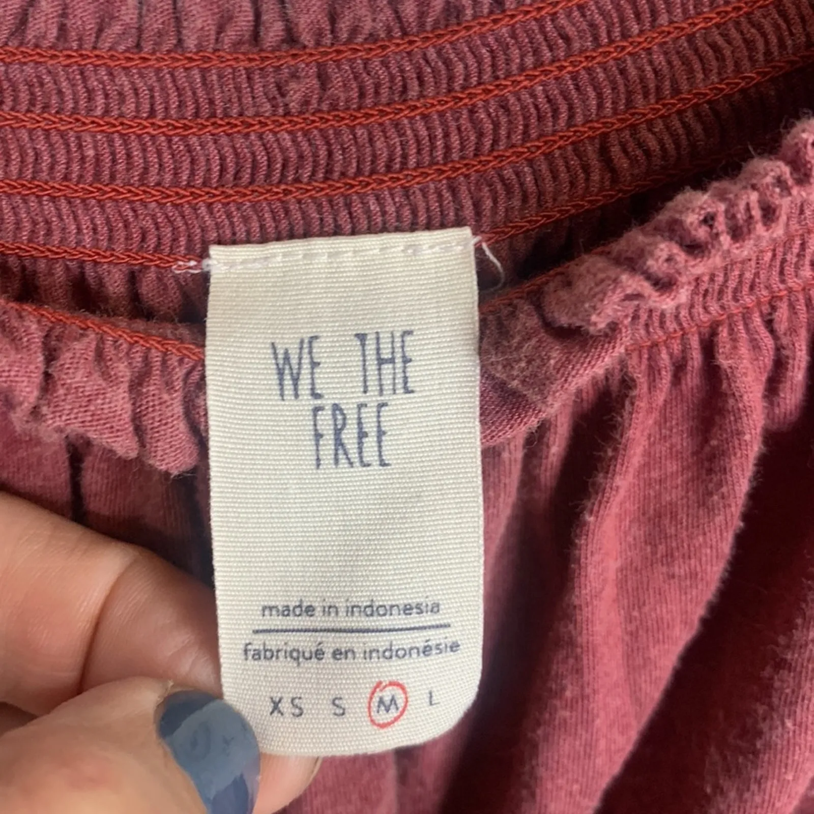 We the Free Free People Rust Red Fast Cane Halter OB577534 Top W-492 Sz M - Image 5