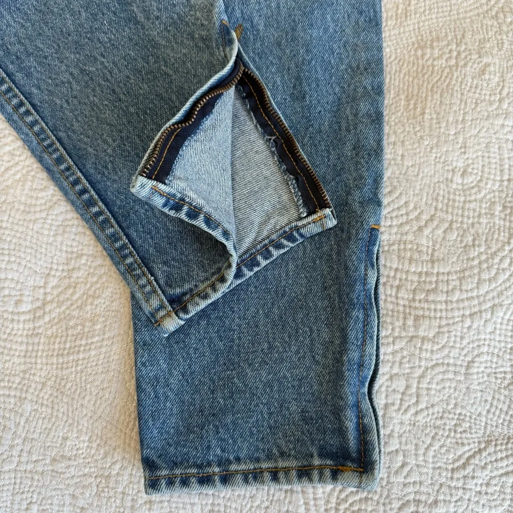 Vintage Gap Jeans 100% Cotton Ankle Zip High Rise 7/8 Fits 0 Tapered Leg Mom 80s - Image 5