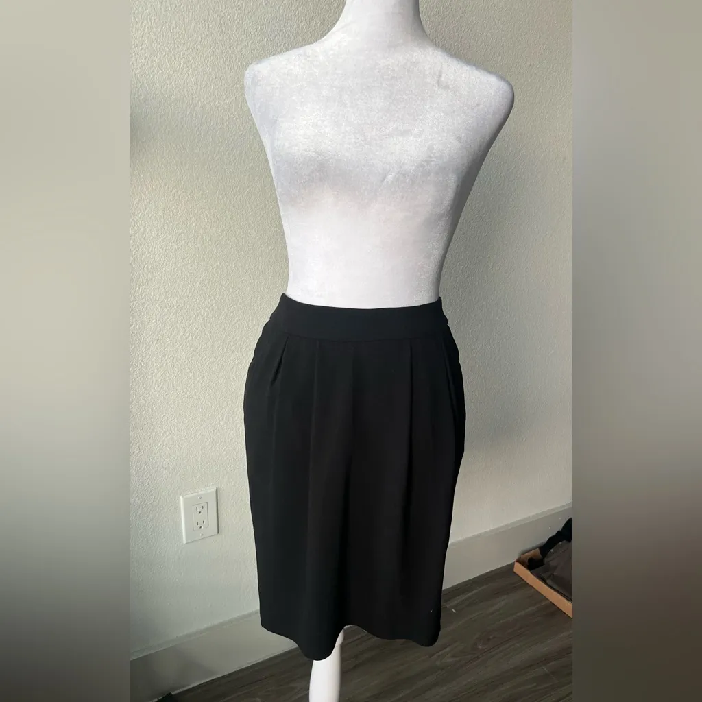 Maje small Black pleated pencil Skirt - Image 9