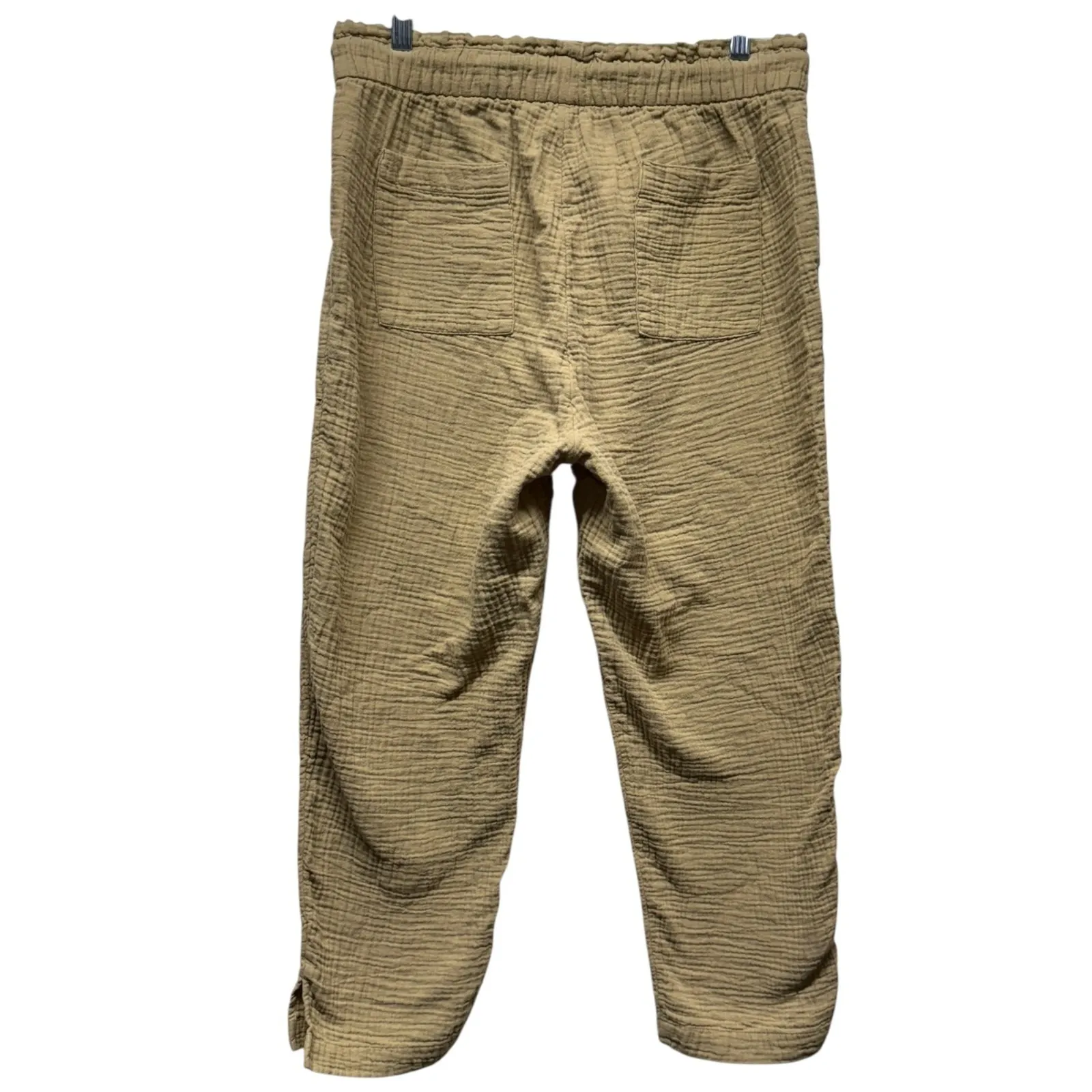 Madewell Pants Women Sz M Lightspun Gauze Beach Cover Relaxed Boho Brown Pull On - Image 3