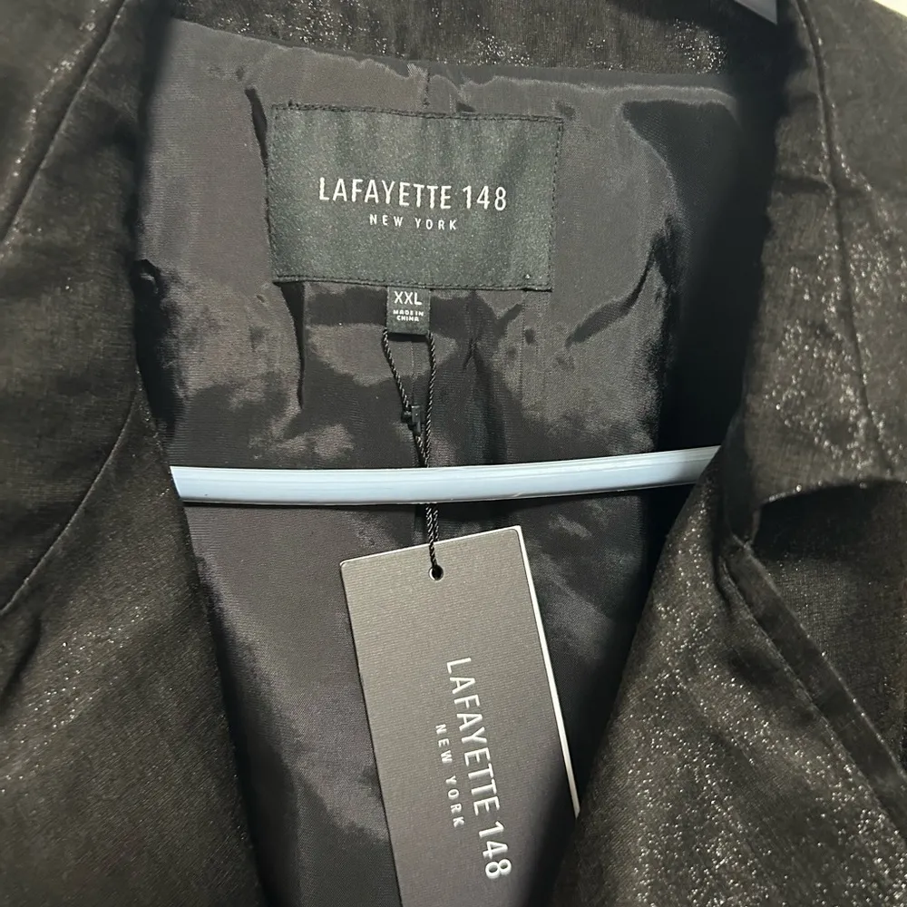 Lafayette 148 New York Black Trench Coat - Image 2