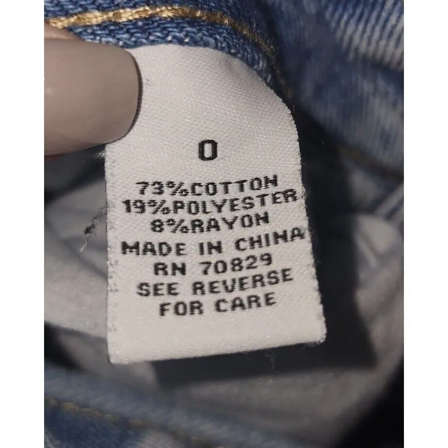 Rue 21 Distressed Jeans Acid Wash‎ Ripped Denim High Waist Casual Pants Size 0 Blue - Image 5