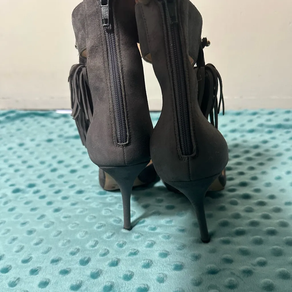 J. Crew Gray Women's Heels with Fringe - Image 5