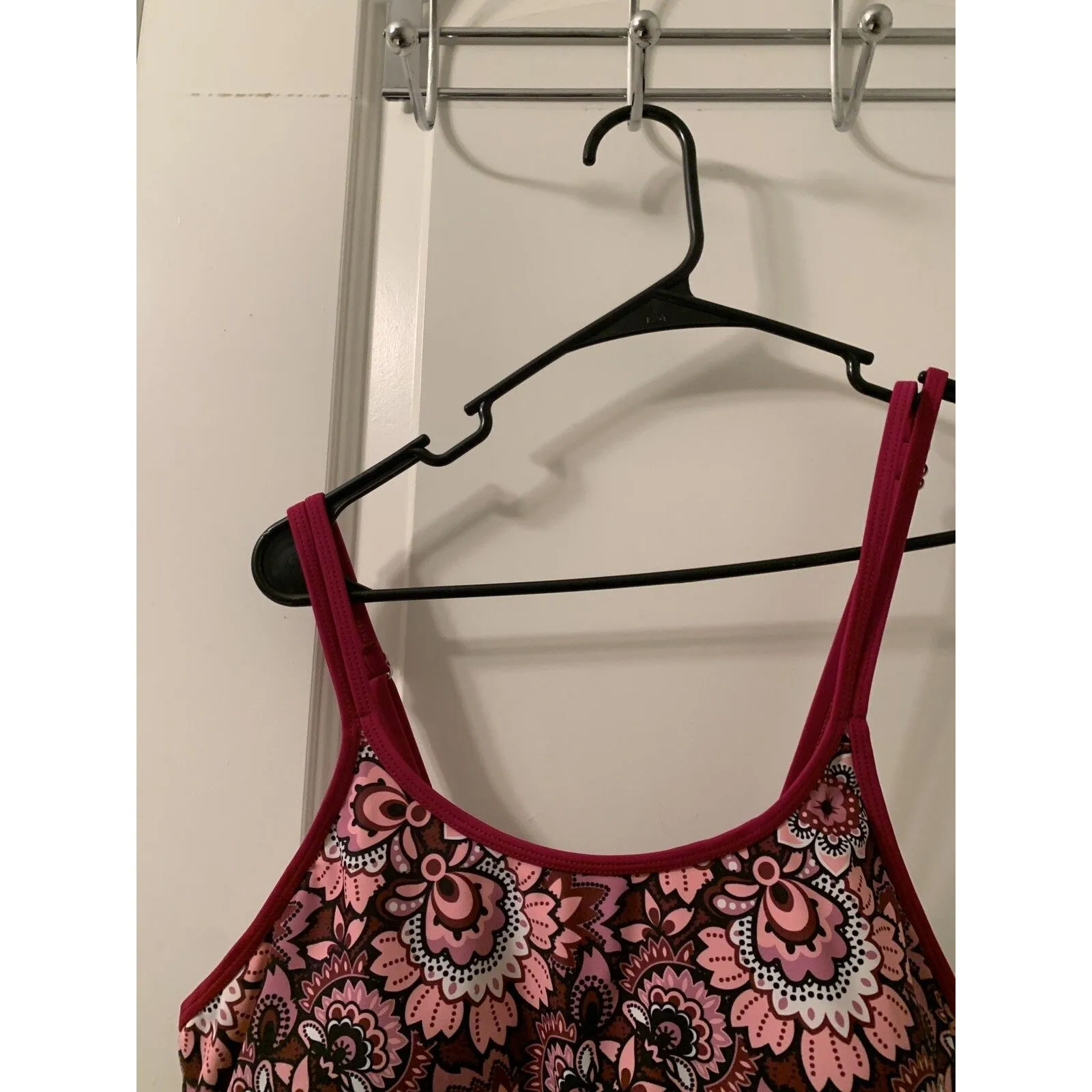 Women's Floral Print Tankini Swim Top Swimwear Tank Size XL Multi - Image 3