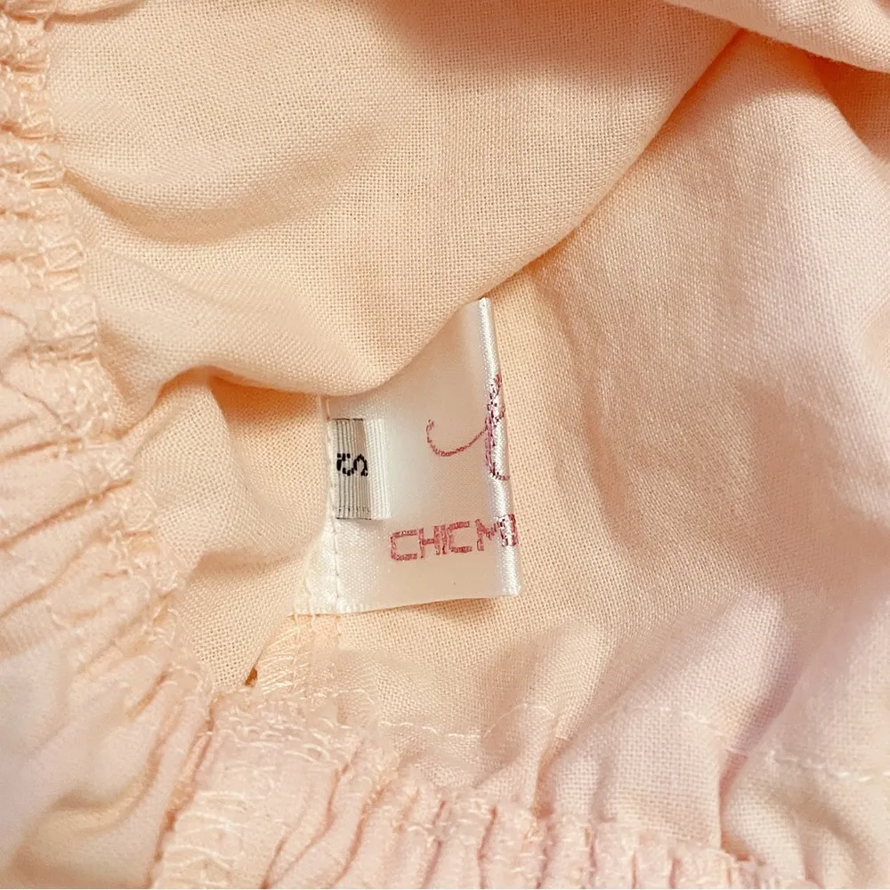 Japanese Kawaii Cottage Ballet Peach Pink Peplum Summer Lace Ribbon Crop Top Size XS - Image 8