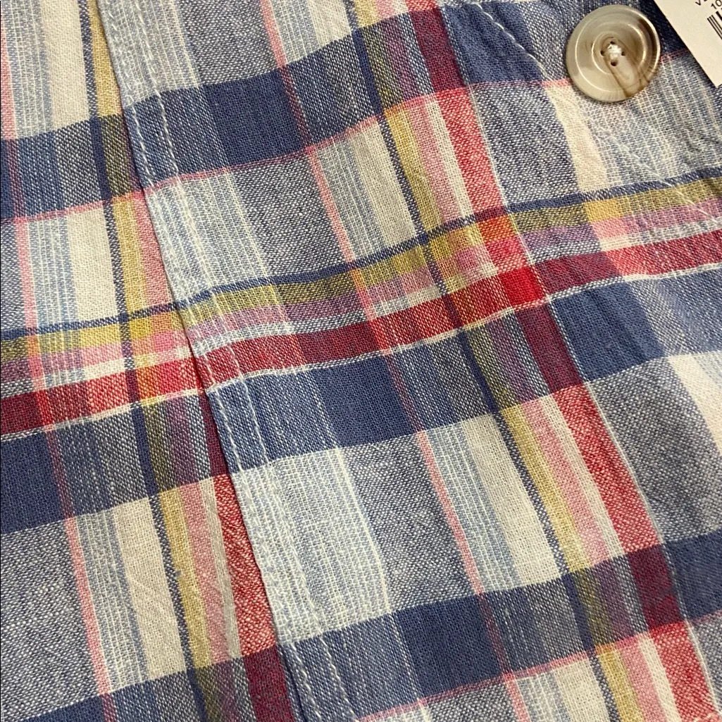 CATO Linen Plaid Button-Accent Skirt /Skorts size 22/24 brand new length 20” - Image 7