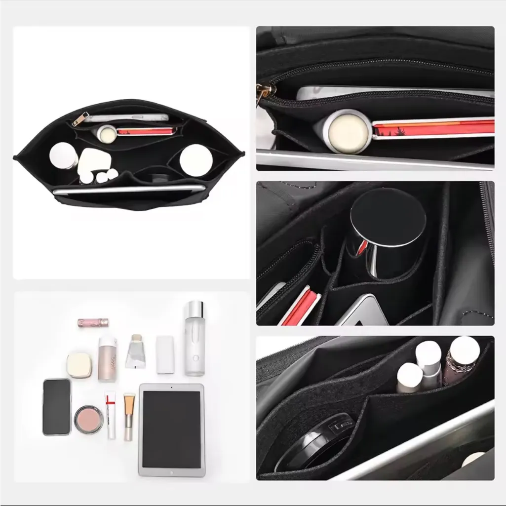 Longchamp Small Le Pliage Pouch Purse Felt Handbag Bag Insert Organizer - Image 5