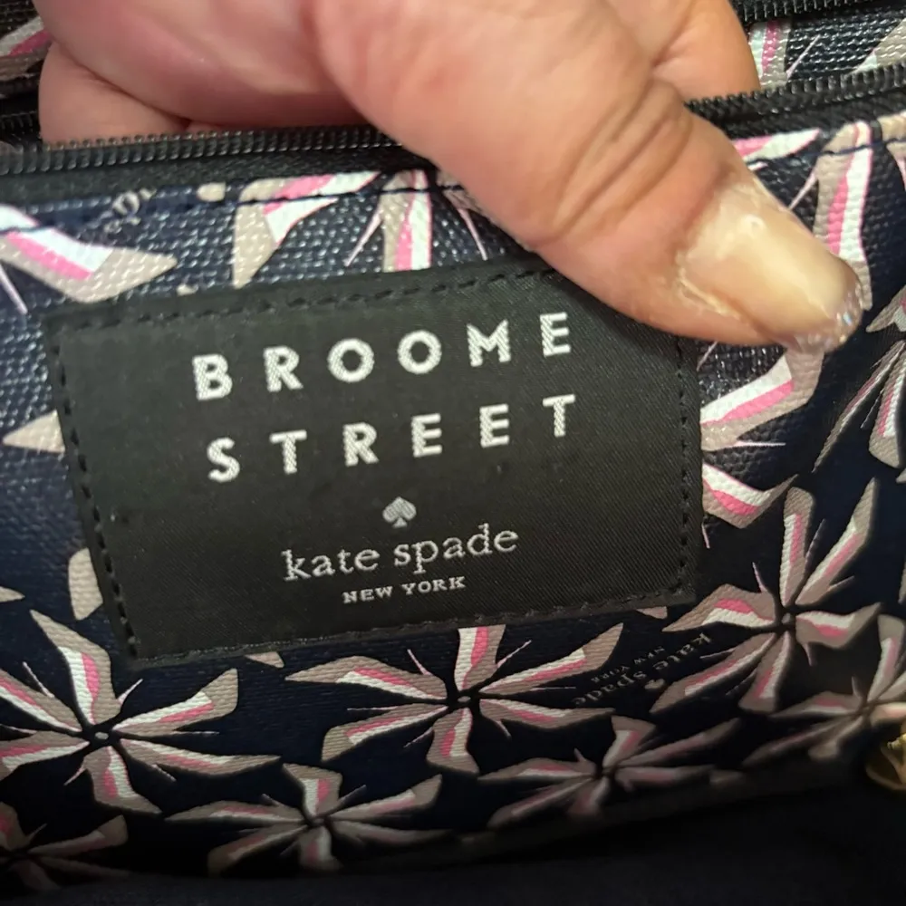 Kate Spade Broome Street Canvas Coated Coastal Quiet Luxury Preppy Tote Bag - Image 11