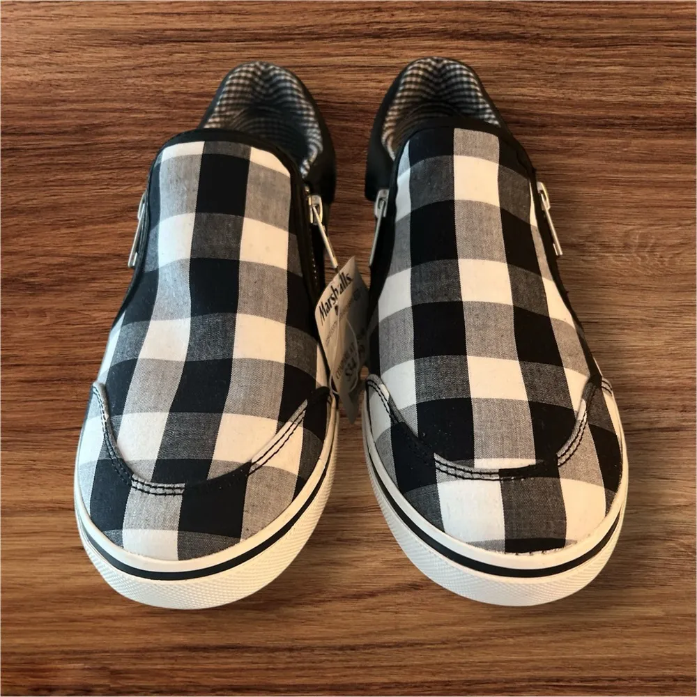 NWT Lauren  Black/White Jeorgia Zip Slip-On Sneaker 8.5B - Image 5