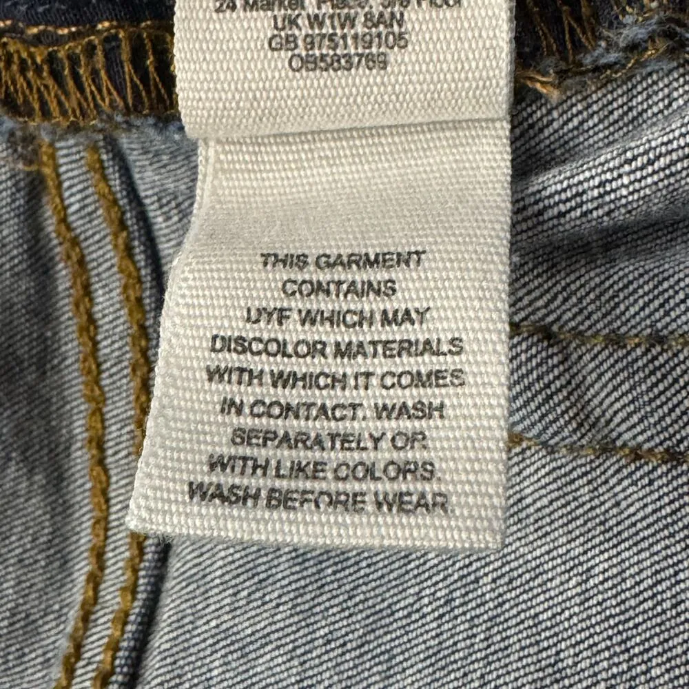 Free People SZ W25 Skinny Jeans Distressed Rips Mid-Rise Stretch Zip-Fly Blue - Image 10