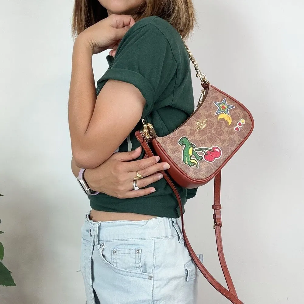 NWT Coach Teri‎ Mini Crossbody Bag In Signature Canvas With Sticker Print - Image 2