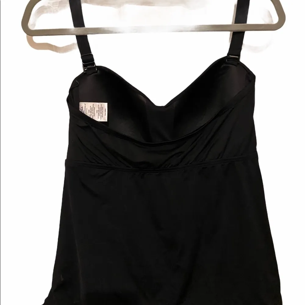 Cole of California twist front halter tankini 16W. Black - Image 3