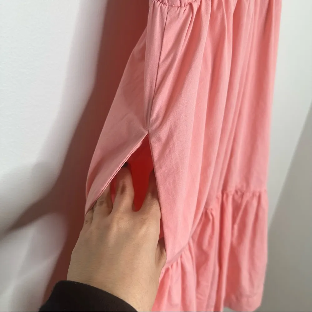 Abercrombie & Fitch Smocked Tiered Easy Mini Dress in Pink - Image 9