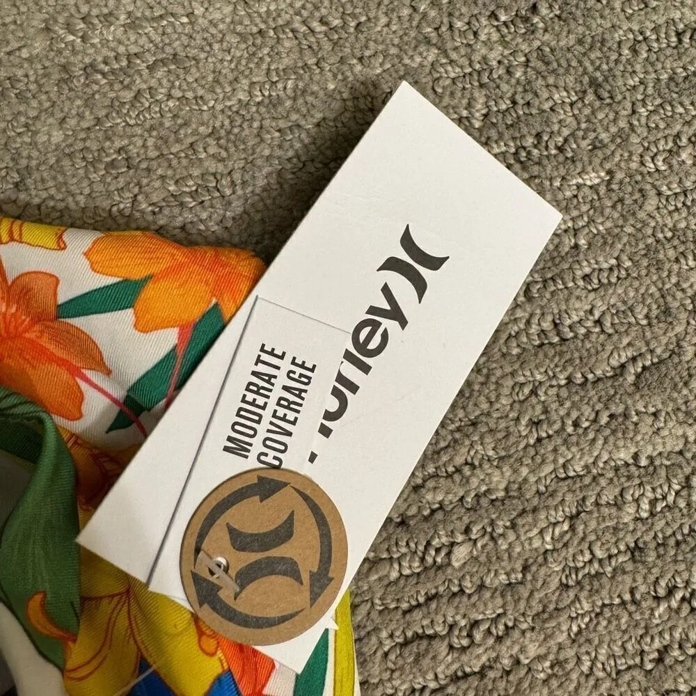 Hurley Colorful Beach Botanic Hipster Bikini Bottoms XS NWT - Image 4