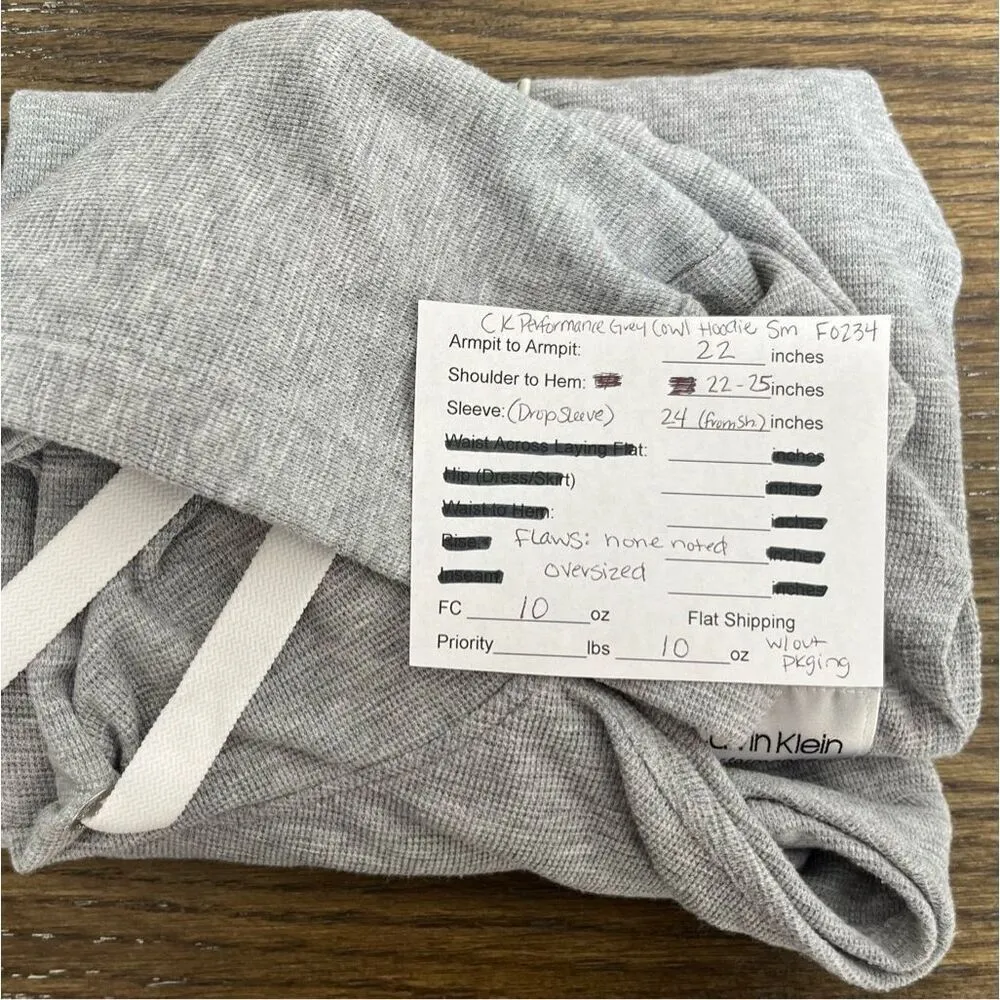 Calvin Klein Performance Hooded Cowl Neck Active Long Sleeve Top Women’s Sz Sm - Image 10