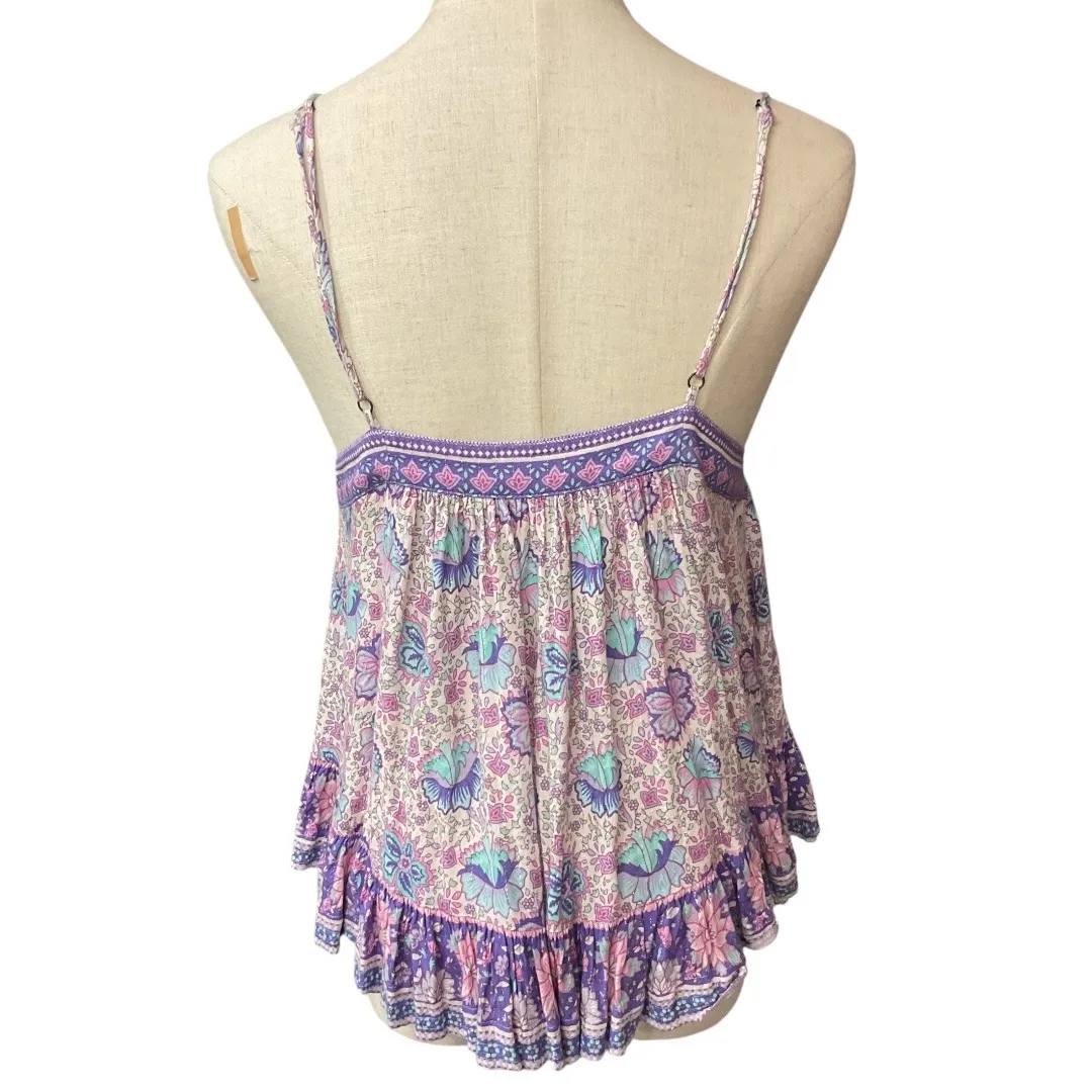 Spell & the Gypsy‎ Collective Button Front Floral Printed Sleeveless Top Size S - Image 6