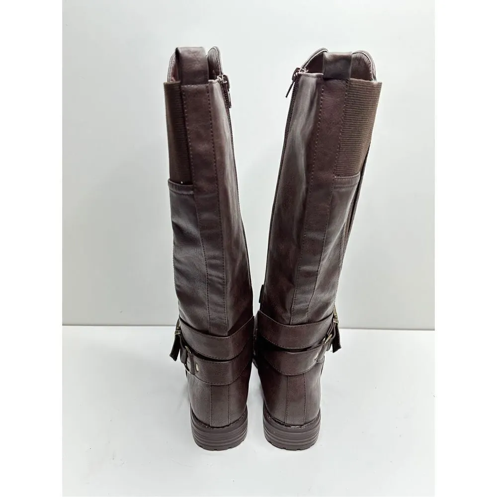 G.C Shoes Aston Brown Riding Boots With Buckle Detail Size 6.5 New Brown - Image 6