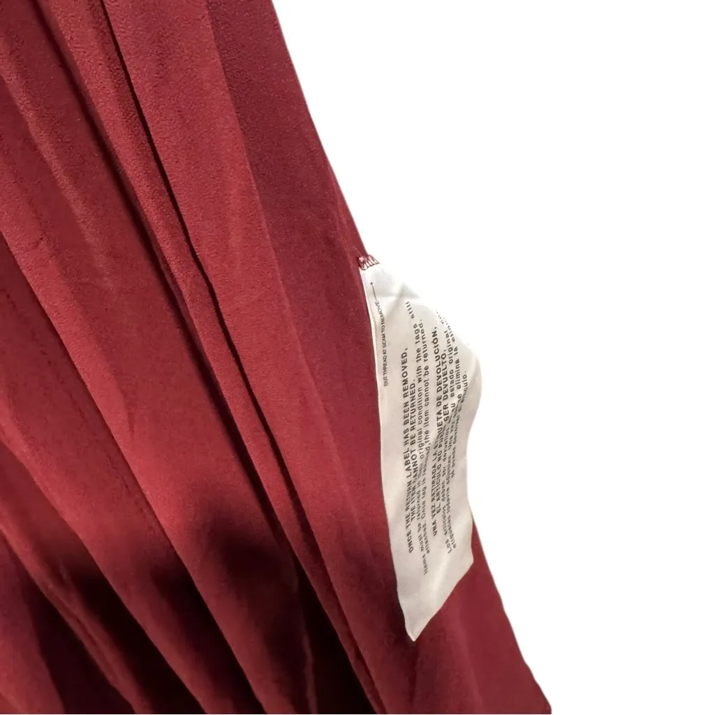 Dress the Population Corey Dress Fit & Flare Burgundy M Lace Cocktail Cap Sleeve - Image 6