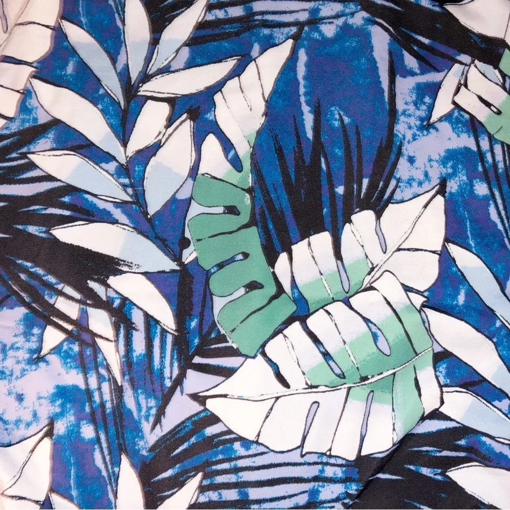 NWT Swimsuits for All Blue and Green Tropical High Waist Bikini Bottom Size 24 - Image 6