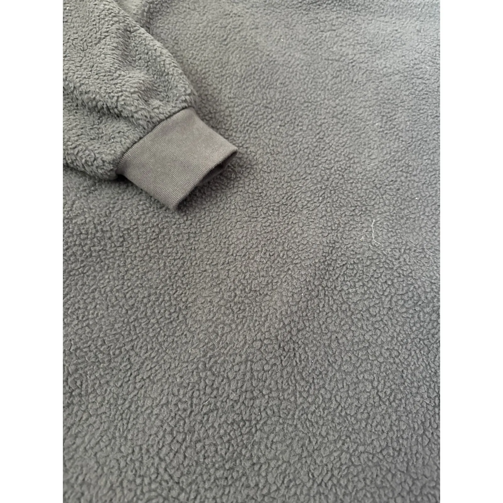 Madewell Resourced Oversize Fleece Bubble-Sleeve Hoodie Sweatshirt Coal Size XXS - Image 9