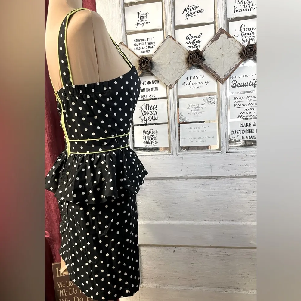 Paper Doll Rockabillia white Polka Dot Lined black Dress size 5 style INW4521820 - Image 5