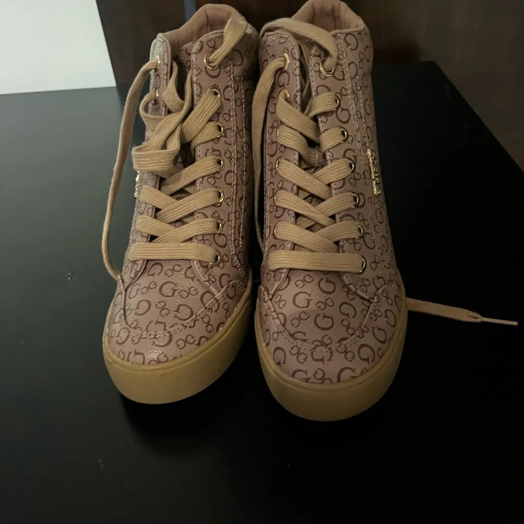 Guess Brown High-Top Sneakers - Image 3
