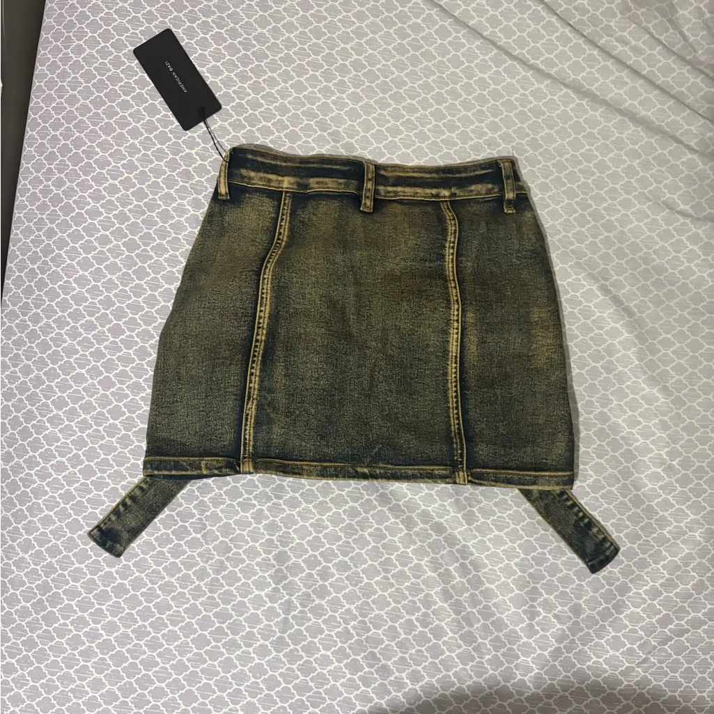 American Bazi Cargo Denim Mini Skirt - Image 4