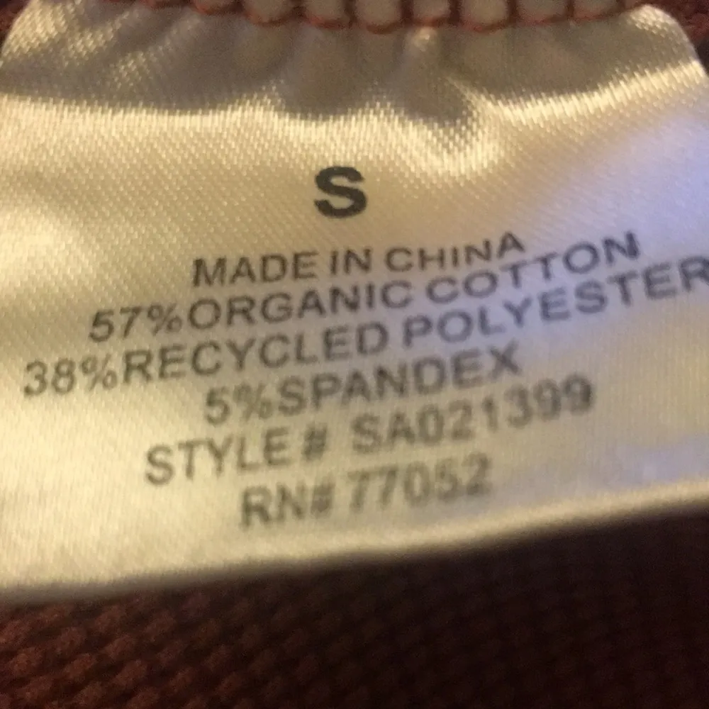 UO Out From Under rust waffle knit crop shirt lace detail small new - Image 5