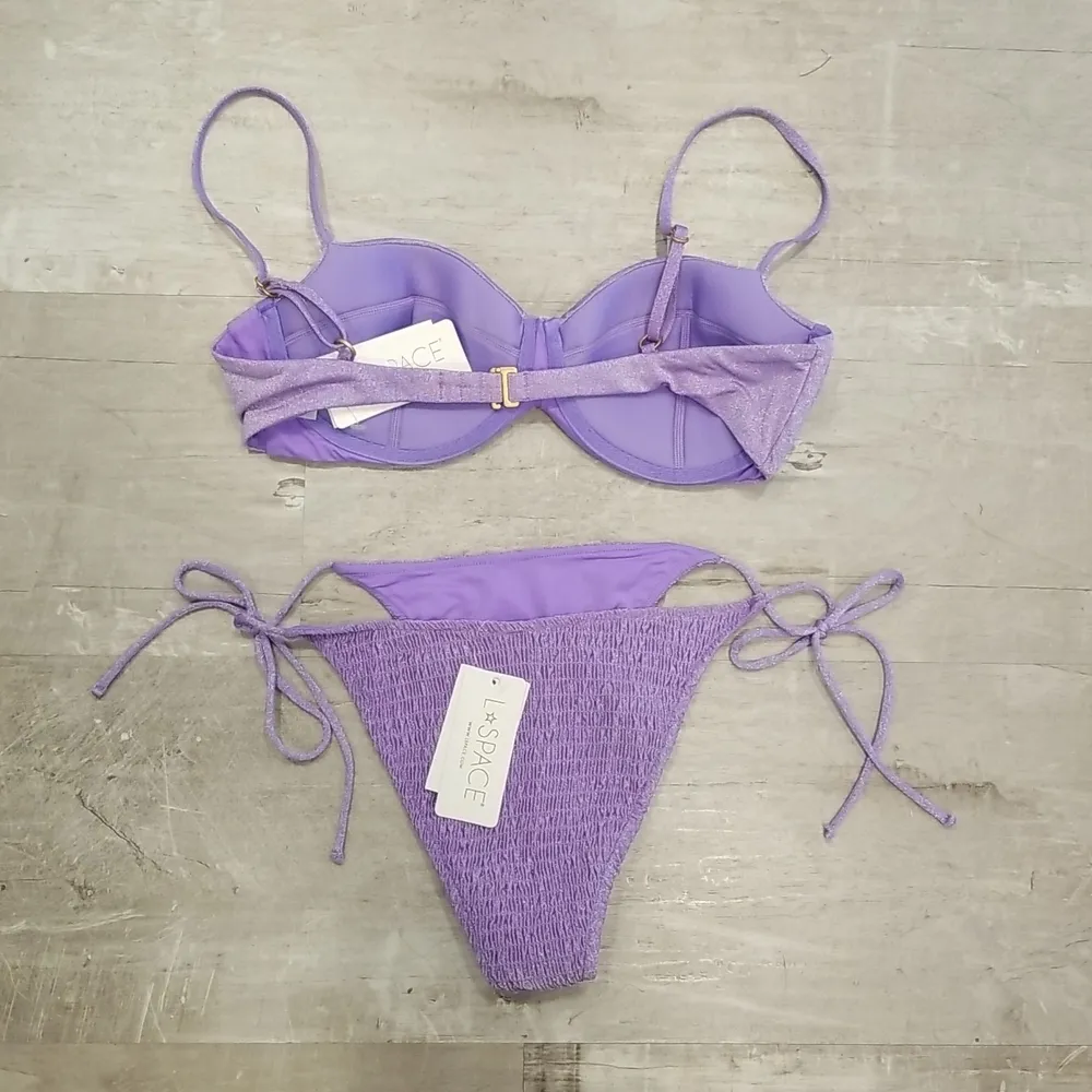 💕L*SPACE💕 Marley Top + Aubree Bitsy Bottom ~ Shimmer Amethyst Large L NWT - Image 8