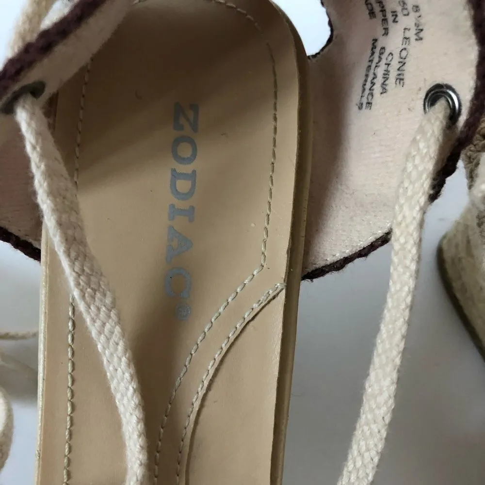 Zodiac Leonie Natural Fabric Woven Platform Wedge - Image 3